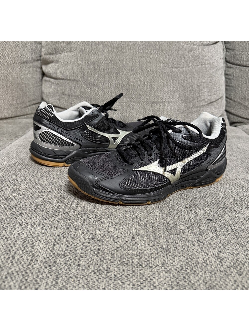 Mizuno Wave Supersonic Shoes Womens 9 Black Volleyball Indoor Court Sneakers